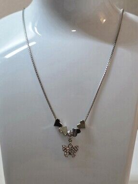 Butterfly Heart 18"  Necklace